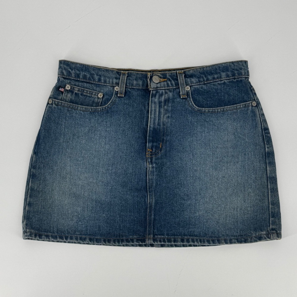 Polo Jeans Co Ralph Lauren Denim‎ Mini Skirt 6 Blue 5 Pocket USA Tag